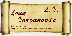 Lana Varzanović vizit kartica